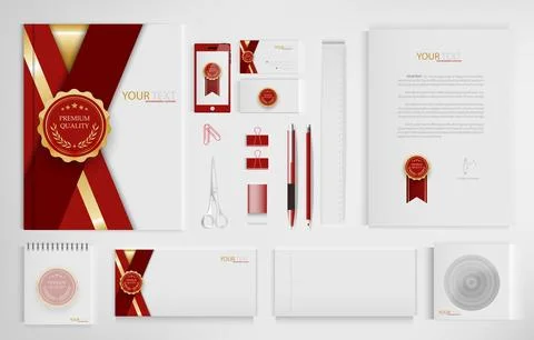 Set of office documents for business, vector Illustration. Stock-Illustration