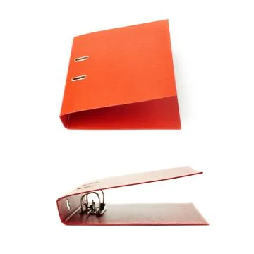 Set of Office folder isolated over the white background Stock Photos