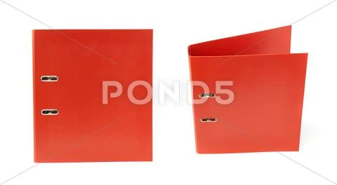 Set of Office folder isolated over the white background Stock Photos