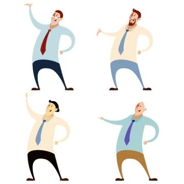 Set of office workers Stock Illustration