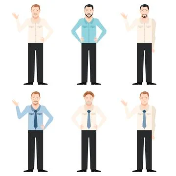 Set of office workers Stock Illustration