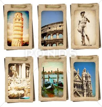 Set of old cards Stock Illustration