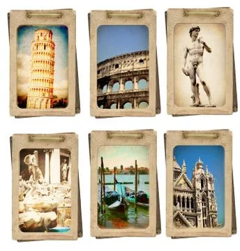 Set of old cards Stock Illustration