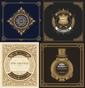 Set of old cards Stock Illustration