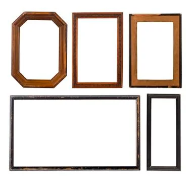 Set of old frames Stock Photos