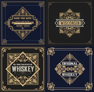 Set old labes. vector Stock Illustration