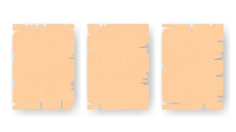 Set of old paper sheets Stock Illustration