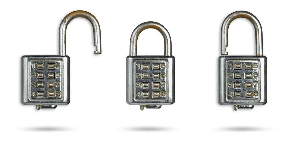 Set of  old password key. Stock Photos