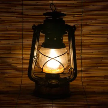 Set with an old rusty lantern Stock-Fotos