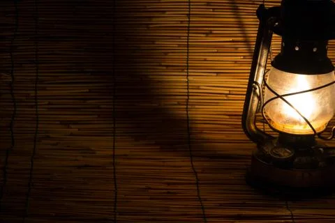 Set with an old rusty lantern Foto stock