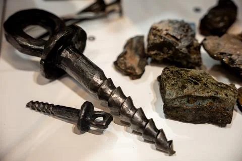Set of old screw Stock Photos