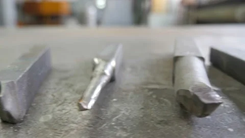 Set of old style cutting tools for metal processing Stock Footage 94141680