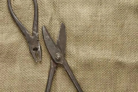 A set of old tools close up Stock Photos