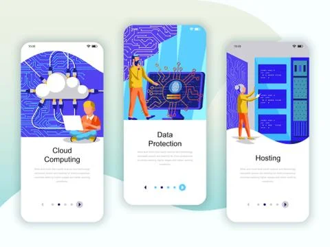 Set of onboarding screens user interface kit イラスト素材
