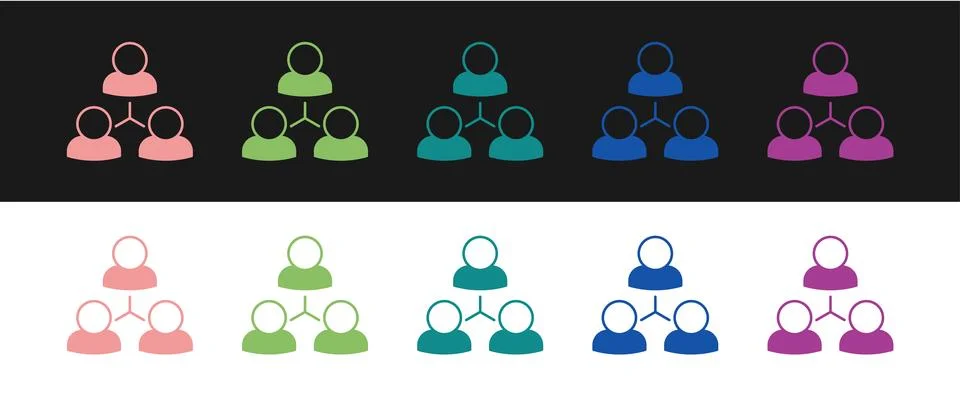 Set Online class icon isolated on black and white background. Online education イラスト素材