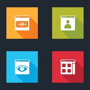 Set Online shopping on screen, Create account, Browser incognito window and イラスト素材