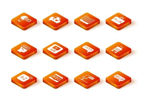 Set Online translator, Foreign language online study, Learning foreign languages Stock Illustration
