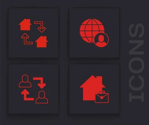 Set Online working, , Freelancer and Project team base icon. Vector Stock Illustration
