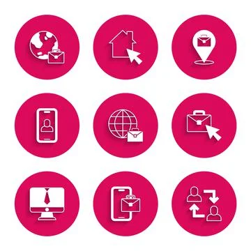 Set Online working, Freelancer, Project team base, Video chat conference, and Stock Illustration