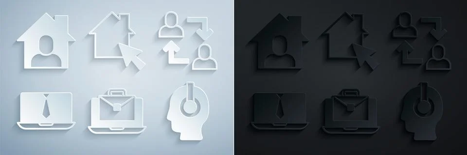 Set Online working, Project team base, Video chat conference, Freelancer,  .. Stock Illustration