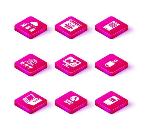 Set Open book, Create account screen, Computer network, Online education, Mobile 库存插图