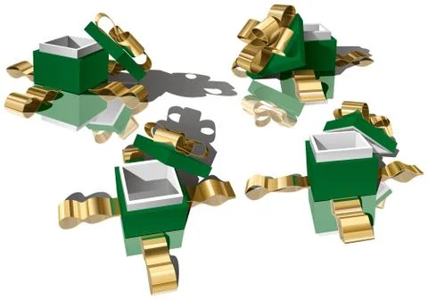 Set of open gift boxes Stock-Illustration