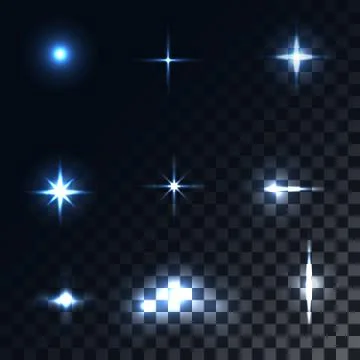 Set optical effects Stockillustratie