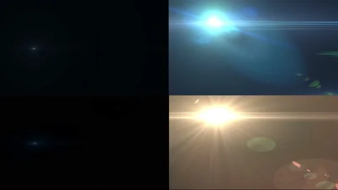 Set of Optical lens flash effect, 4K light beam, high quality and realistic 스톡 동영상 146178108