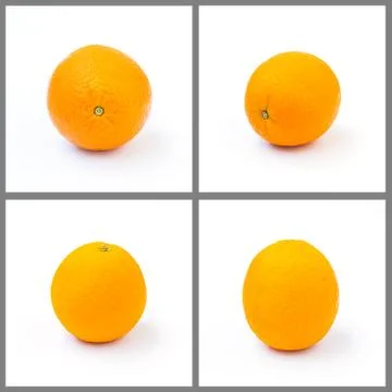 Set of orange isolated on white Stock Photos