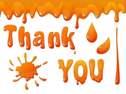 Set of orange jam splashes Stock Illustration