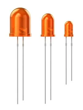 Set of orange LEDs Illustrazione stock