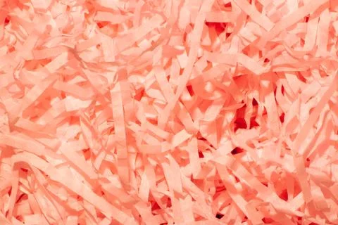 Set of orange thin paper confetti photographed close-up. Stock Photos