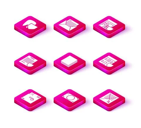 Set Ordered envelope, Stacks paper money cash, Contract with shield, Clean Illustrazione stock