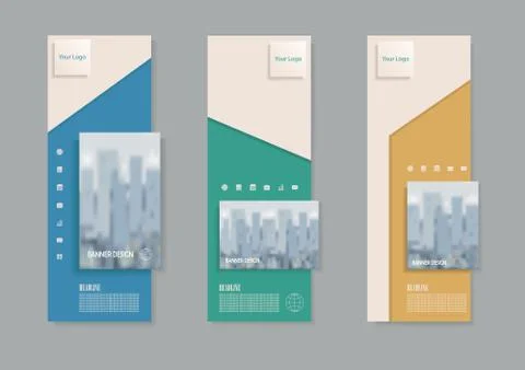 A set of original banners. Stock Illustration