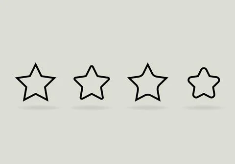 Set of original vector stars, decoration twinkle, shiny flash icon. Stock Illustration