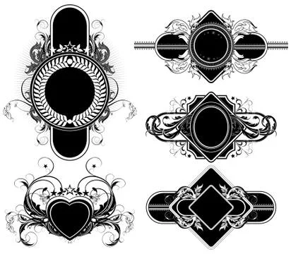 Set of ornamental elements Illustrazione stock