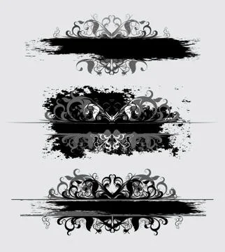 Set of ornamental elements Stock Illustration