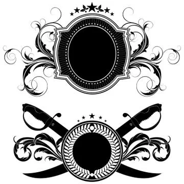 Set of ornamental elements Stock Illustration