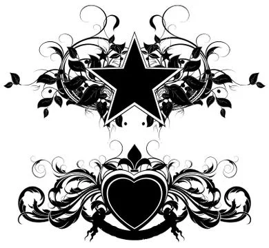 Set of ornamental elements Stock Illustration