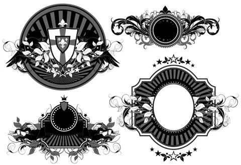 Set of ornamental elements Illustrazione stock