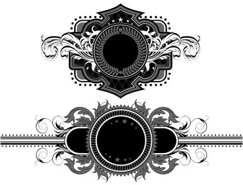 Set of ornamental elements Stock Illustration