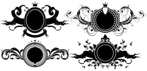 Set of ornamental elements Stock Illustration