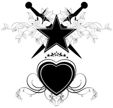 Set of ornamental elements Stock Illustration