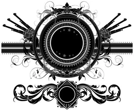 Set of ornamental elements Stock Illustration