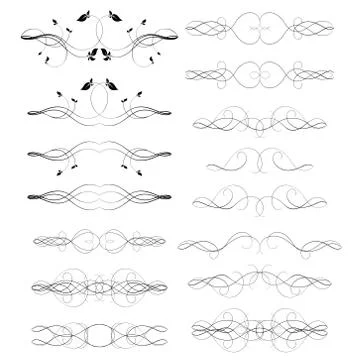 Set of ornamental elements Stock Illustration