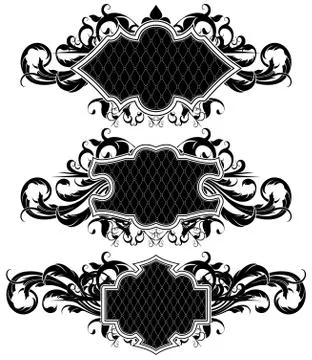 Set of ornamental frames Stock Illustration
