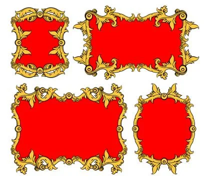 Set of ornamental frames Illustrazione stock