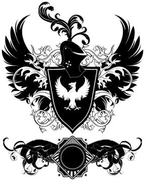 Set of ornamental shields Stock Illustration