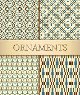 Set with ornaments. Stock Illustration