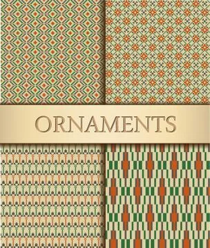 Set with ornaments. Stock Illustration